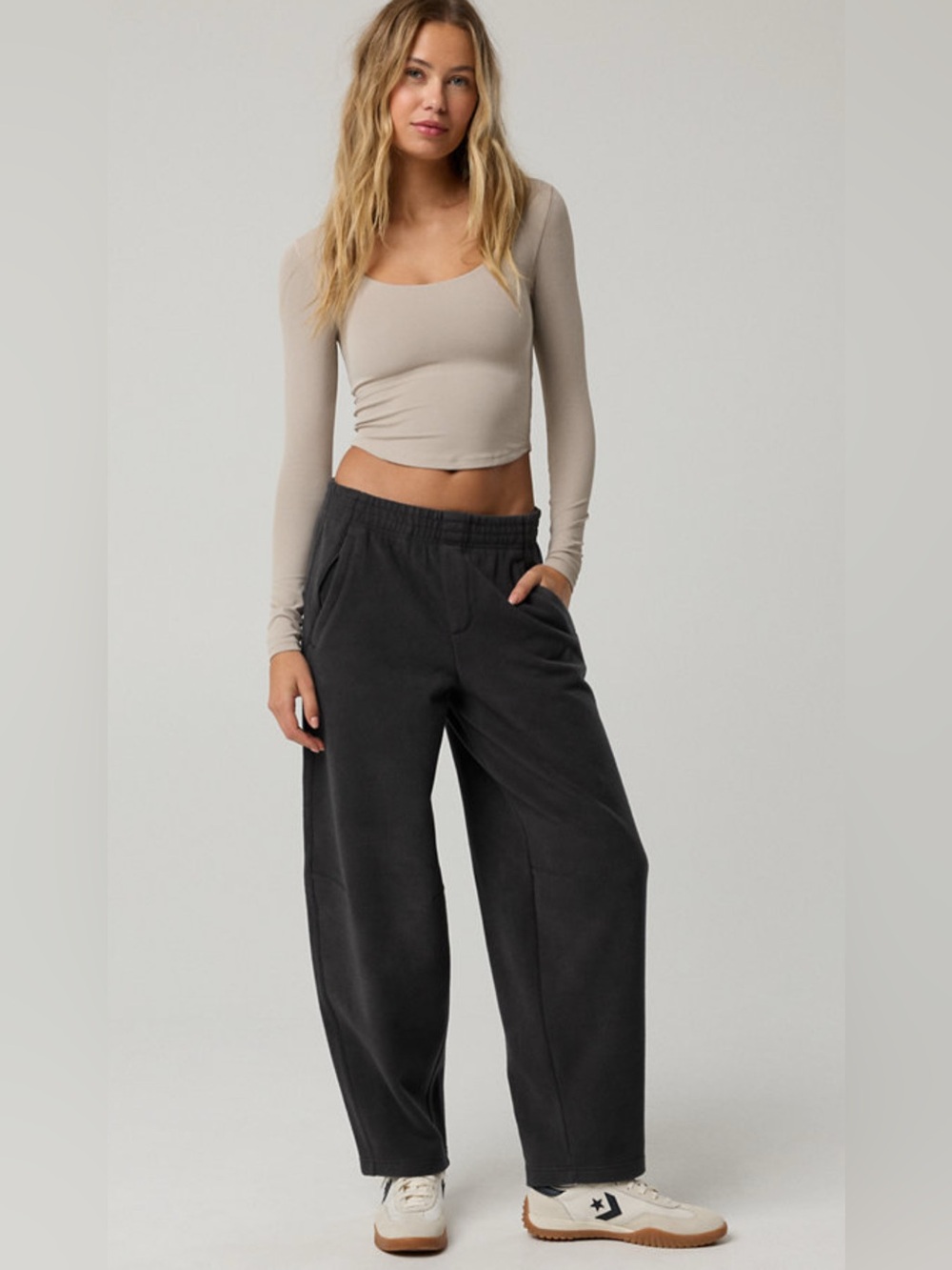 Aerie Polo Fleece Barrel Pants